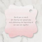 パステルフラワーズパンパスグラス結婚の感謝 フェイバータグ (裏面)