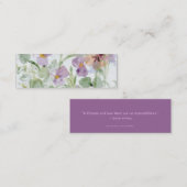 パステルフラワーズブックマーク スキニー名刺 (正面/裏面)