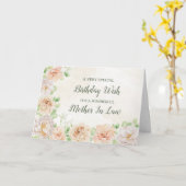 パステルフラワーズマザーインロー誕生日カード カード (黄色い花)