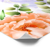 パステルフラワーズリタイアメントパーティーウェルカムサイン ポスター (角)