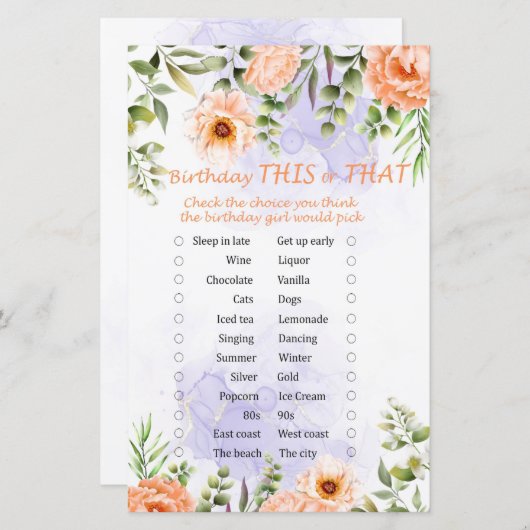 パステルフラワーズ誕生日このゲーム (正面/裏面)