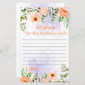 パステルフラワーズ誕生日の女の子を願う (正面/裏面)