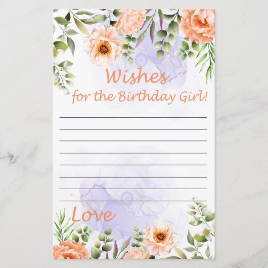 パステルフラワーズ誕生日の女の子を願う (正面)