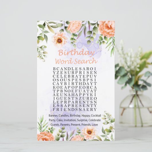 パステルフラワーズ誕生日単語検索ゲーム (スタンド正面)