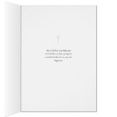 パステルフラワーズ金ゴールドフレームおめでとう新生児 (内側 (右))