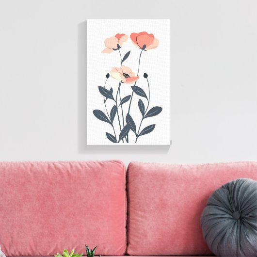 パステルフラワーズ キャンバスプリント (インサイチュ (リビング))