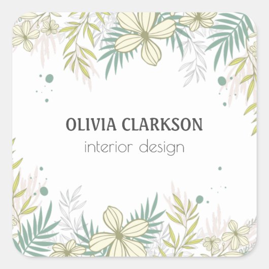 パステルフラワーズ スクエアシール (正面)