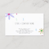 パステルフラワーズ |モノグシンプルラム名 名刺 (裏面)