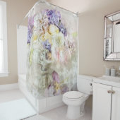 *~*パステルフラワーズAR26クラシックロマンチモダンック シャワーカーテン (インサイチュ)
