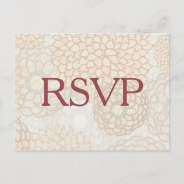 パステルフラワーズRSVP インビテーションポストカード