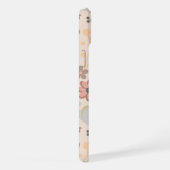 パステルフラワーデザイン - 優しいお花のモチーフ iPhoneケース (右側面)