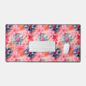 パステルフラワーパターン デスクマット (キーボード&マウス)