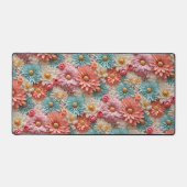 パステルフラワーパターン デスクマット (正面)