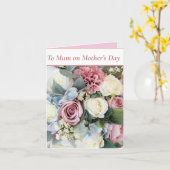 パステルフラワーブーケ カード (黄色い花)