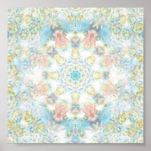 パステルフラワーマンダラ ポスター (正面)