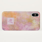パステルフラワーモノグラム入り Case-Mate iPhoneケース (裏面(横))