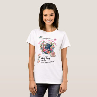 パステルフラワー 卒業/誕生日 Tシャツ