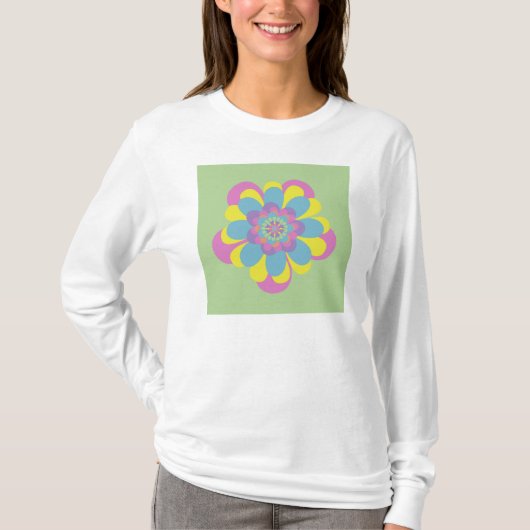 パステルフラワー Tシャツ (正面)