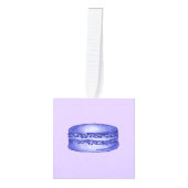 パステルフランスのベーカリーマカロンクッキーペストリー キューブオーナメント (正面)