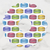 パステルフランスのベーカリーマカロンクッキーペストリー ワイングラスタグ (裏面)