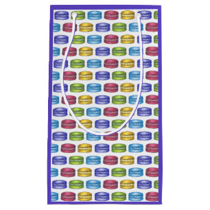 パステルフランスのマカロンクッキーベーカリーパストリーショップ スモールペーパーバッグ