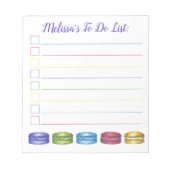 パステルフランスのマカロンクッキーベーカリーパティシシェフ ノートパッド (正面)