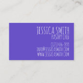 パステルフランスのマカロンクッキーベーカリーパティシシェフ 名刺 (裏面)