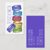 パステルフランスのマカロンクッキーベーカリーパティシシェフ 名刺 (正面/裏面)