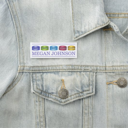 パステルフランスのマカロンクッキーベーカリーパティシシェフ 名札 (インサイチュ)