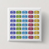 パステルフランスのマカロンクッキーベーカリーパティシシェフ 缶バッジ (正面)