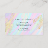 パステルフルマーブル背景 名刺 (裏面)