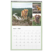 パステルフレーム月刊写真コラージファミリー写真 カレンダー (3月 2026)