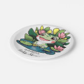 パステルフロッグベビーシャワー ペーパープレート (アングル)