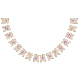 パステルフローズハッピーバースデー バンティングフラッグ