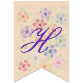 パステルフローズハッピーバースデー バンティングフラッグ (第2の旗)