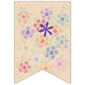 パステルフローズハッピーバースデー バンティングフラッグ (第1の旗)