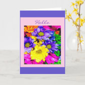 パステルフローラこんにちは カード (黄色い花)
