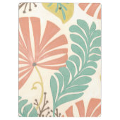 パステルフローラつる植物葉とクリーム背景 クリップボード (裏面)