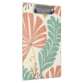 パステルフローラつる植物葉とクリーム背景 クリップボード (右)