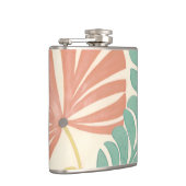 パステルフローラつる植物葉とクリーム背景 フラスク (右)