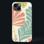 パステルフローラつる植物葉とクリーム背景 iPhone 13ケース<br><div class="desc">フローラの葉つる植物やパステルの色のはErica J. Vessによるこの作品の主題である。クリームの背景にパステルの混救済合は感覚を圧倒し絵画ずに目立つ。この熱帯のプリントを今日あなたの家に置きなさい！</div>