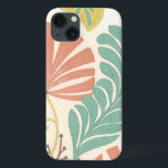 パステルフローラつる植物葉とクリーム背景 iPhone 13ケース<br><div class="desc">フローラの葉つる植物やパステルの色のはErica J. Vessによるこの作品の主題である。クリームの背景にパステルの混救済合は感覚を圧倒し絵画ずに目立つ。この熱帯のプリントを今日あなたの家に置きなさい！</div>