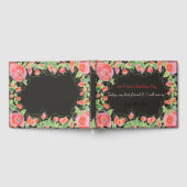 パステルフローラとブラック ゲストブック (全面)