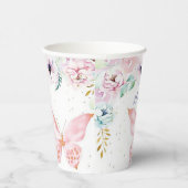 パステルフローラと蝶ベビー誕生日パーティー 紙コップ (右)