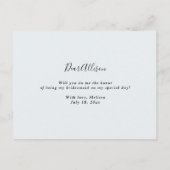 パステルフローラは私の花嫁カードを渡してくれる インビテーションポストカード (裏面)