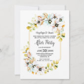 パステルフローラウェディングレセプション 招待状 (正面)