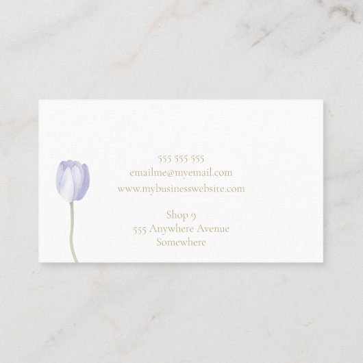 パステルフローラウォメンエレガントズデザイナースタイリストブシ 名刺 (裏面)