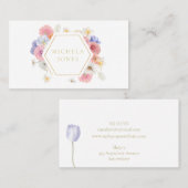 パステルフローラウォメンエレガントズデザイナースタイリストブシ 名刺 (正面/裏面)