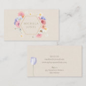 パステルフローラウォメンエレガントズデザイナースタイリストブシ 名刺 (正面/裏面)