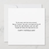 パステルフローラウォーターカラーキャットキッテンマザーズデイ カード (裏面)